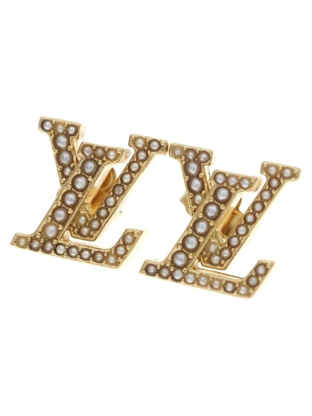 Louis Vuitton LV Iconic Pearl Earrings Gold - Picture 1 of 6